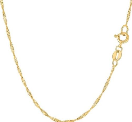 14K Gold Singapore Chain Necklaces 