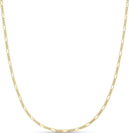 14k Gold or Sterling Silver Plated Figaro Chain