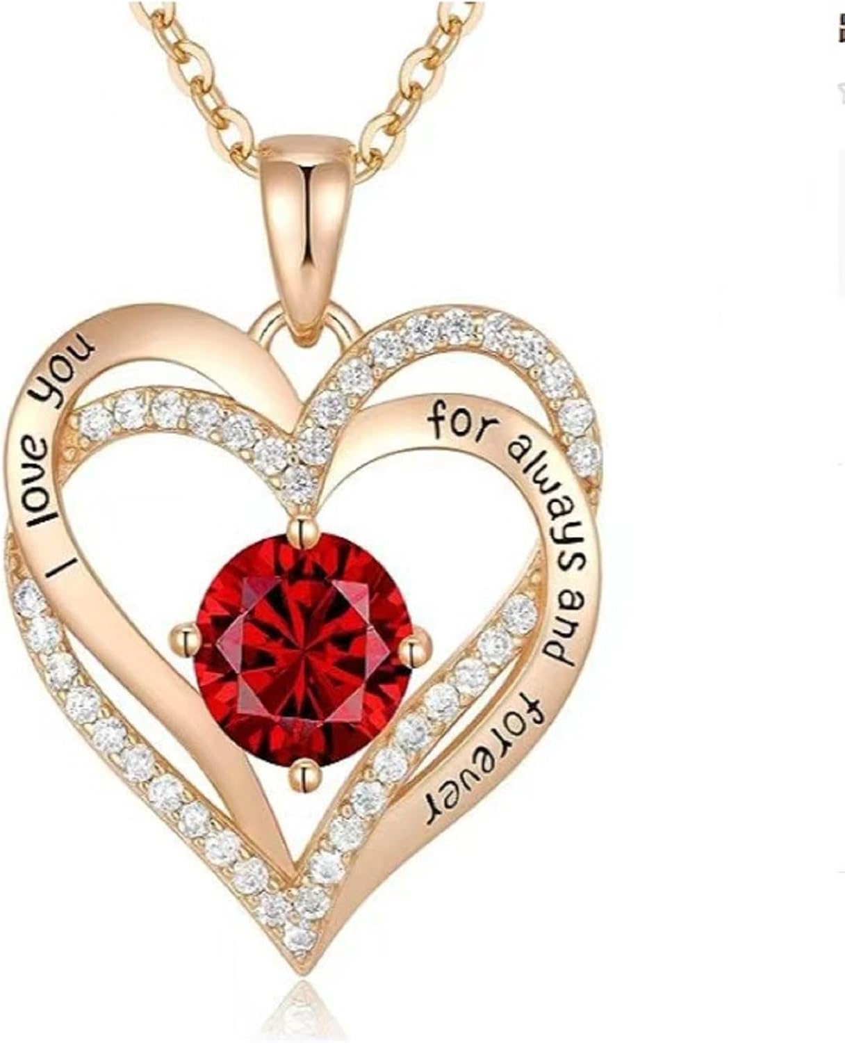 Flower Heart Moissanite Emerald Birthstone Necklace