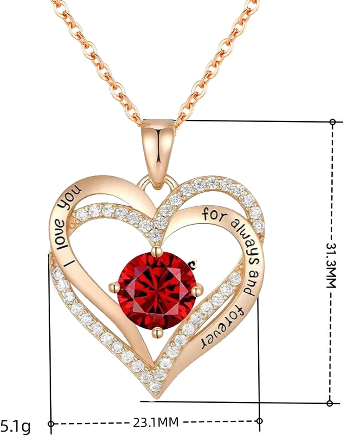 Flower Heart Moissanite Emerald Birthstone Necklace