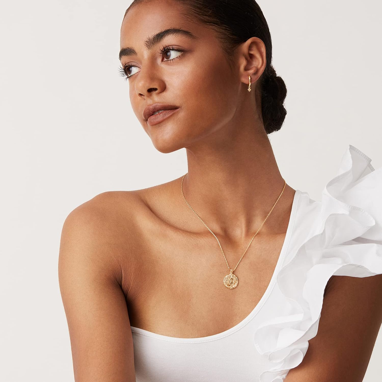 PAVOI 14K Gold Coin Pendant Necklace