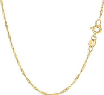The Timeless Elegance of 14K Gold Singapore Chain Necklaces 