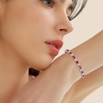 Birthstone Tennis Bracelets for Women