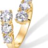 Dazzle Redefined A Complete Look at the PAVOI 14K Gold Plated Cubic Zirconia Eternity Ring for Women