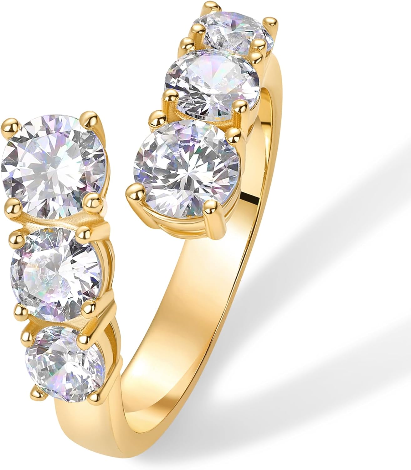 Dazzle Redefined: A Complete Look at the PAVOI 14K Gold Plated Cubic Zirconia Eternity Ring for Women