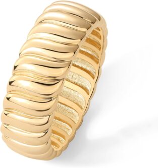 Elevate Your Look: The PAVOI 14K Gold Plated Chunky Statement Ring